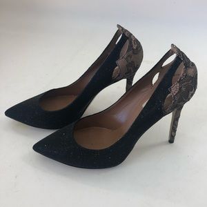 Valentino Heels with subtle sparkle and lace heels